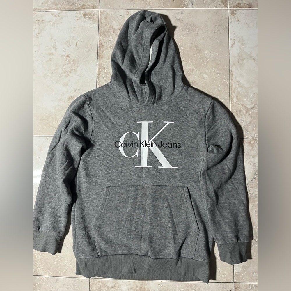 Calvin Klein Jeans Kids Charcoal Hoodie Sweater